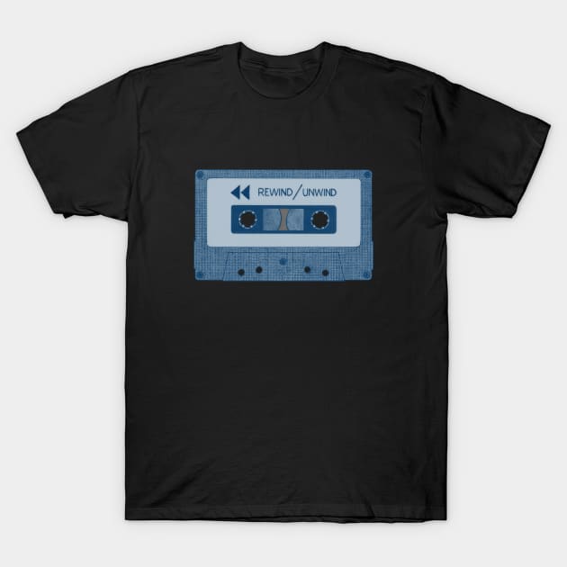 Analog Music (Blue Cassette Tape) T-Shirt by AnimaSomnia